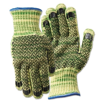 Wells Lamont Metalguard Heavy Weight Gloves with PVC Dots, X-Large, Gray/Green/Yellow (815-1881XL)