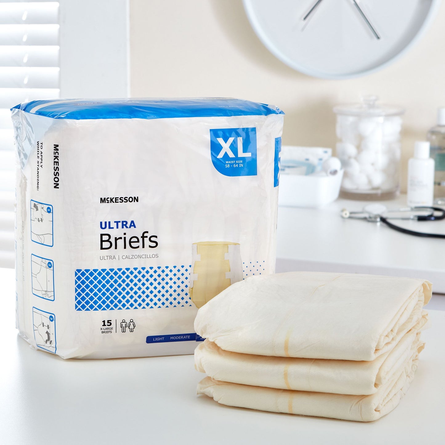 McKesson Ultra Unisex Adult Incontinence Brief X-Large Disposable Heavy Absorbency (800833_BG)