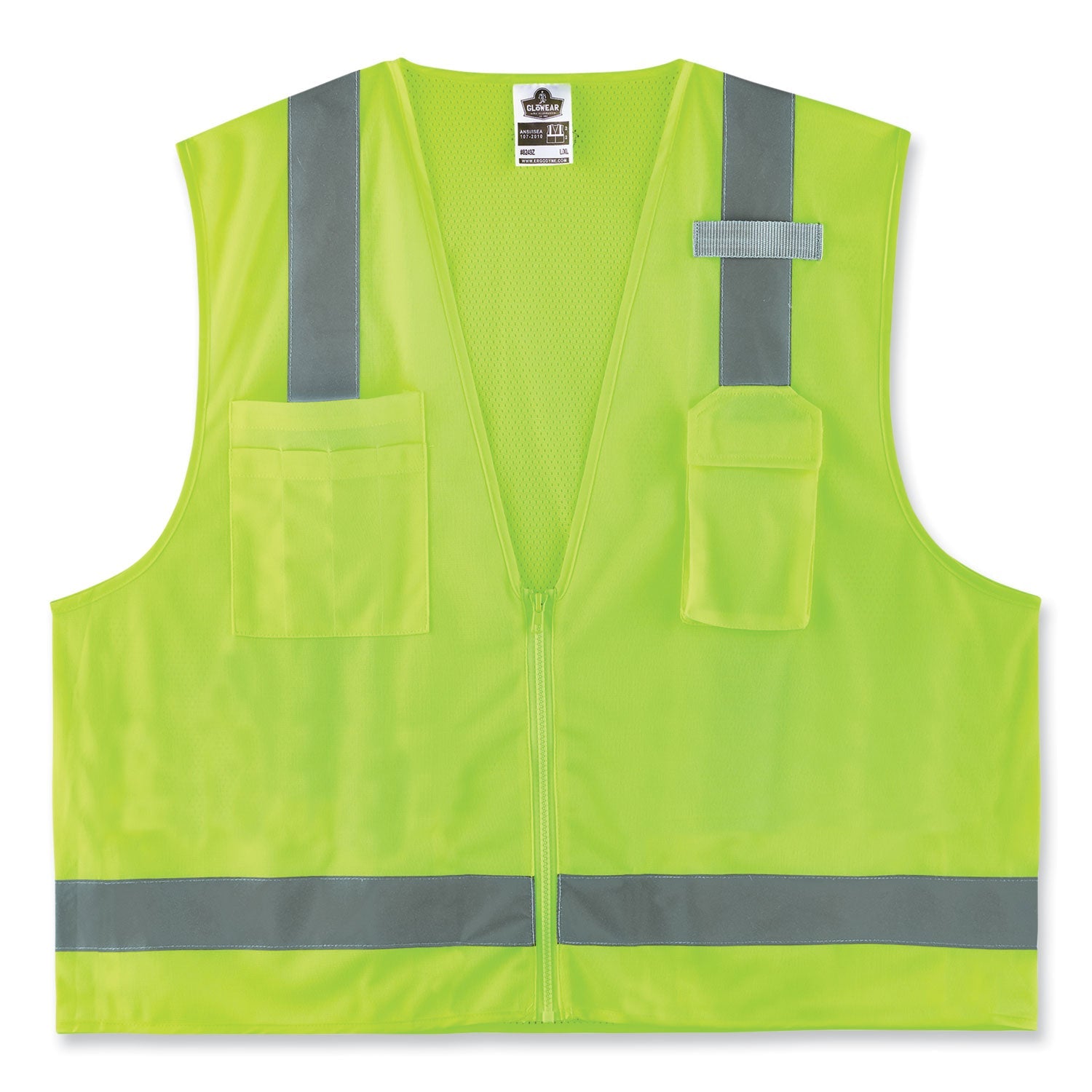ergodyne-glowear-8249z-s-single-size-class-2-economy-surveyors-zipper-vest-num-ego24508_1