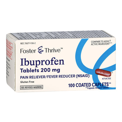 Foster & Thrive™ Pain Relief 200 mg Strength Ibuprofen Caplet 100 per Bottle (1238943_BT)
