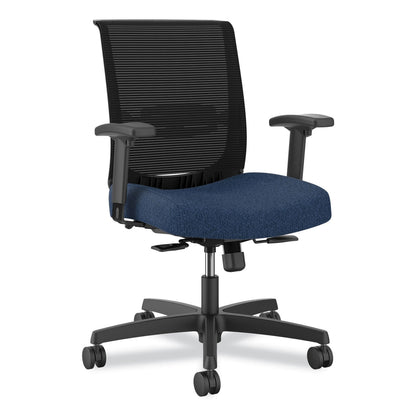 HON® Convergence Mid-Back Task Chair, Up to 275lb, 16.5" to 21" Seat Ht, Navy Seat, Black Back/Frame (HONCMY1AAPX13)