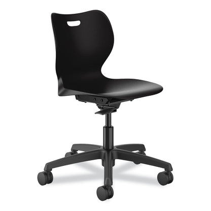 HON® SmartLink Task Chair, Supports Up to 275 lb, 34.75" Seat Height, Onyx Seat/Back, Black Base (HONSSTK18BHLON)