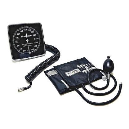 McKesson LUMEON™ Aneroid Sphygmomanometer Unit Adult Cuff Nylon Cuff 23 - 40 cm Wall Mount (803190_BX)