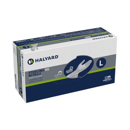 STERLING SG® Exam Glove Large NonSterile Nitrile Standard Cuff Length Textured Fingertips Gray Chemo Tested (981298_CS)