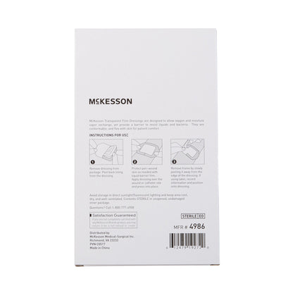 McKesson Transparent Film Dressing 4 X 4-3/4 Inch Frame Style Delivery Octagon Sterile (886409_EA)