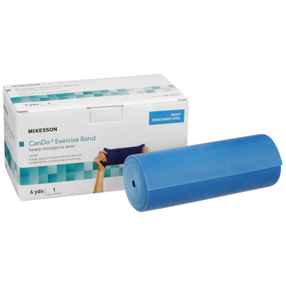 McKesson CanDo® Exercise Resistance Band Blue 5 Inch X 6 Yard Heavy Resistance (1073306_EA)