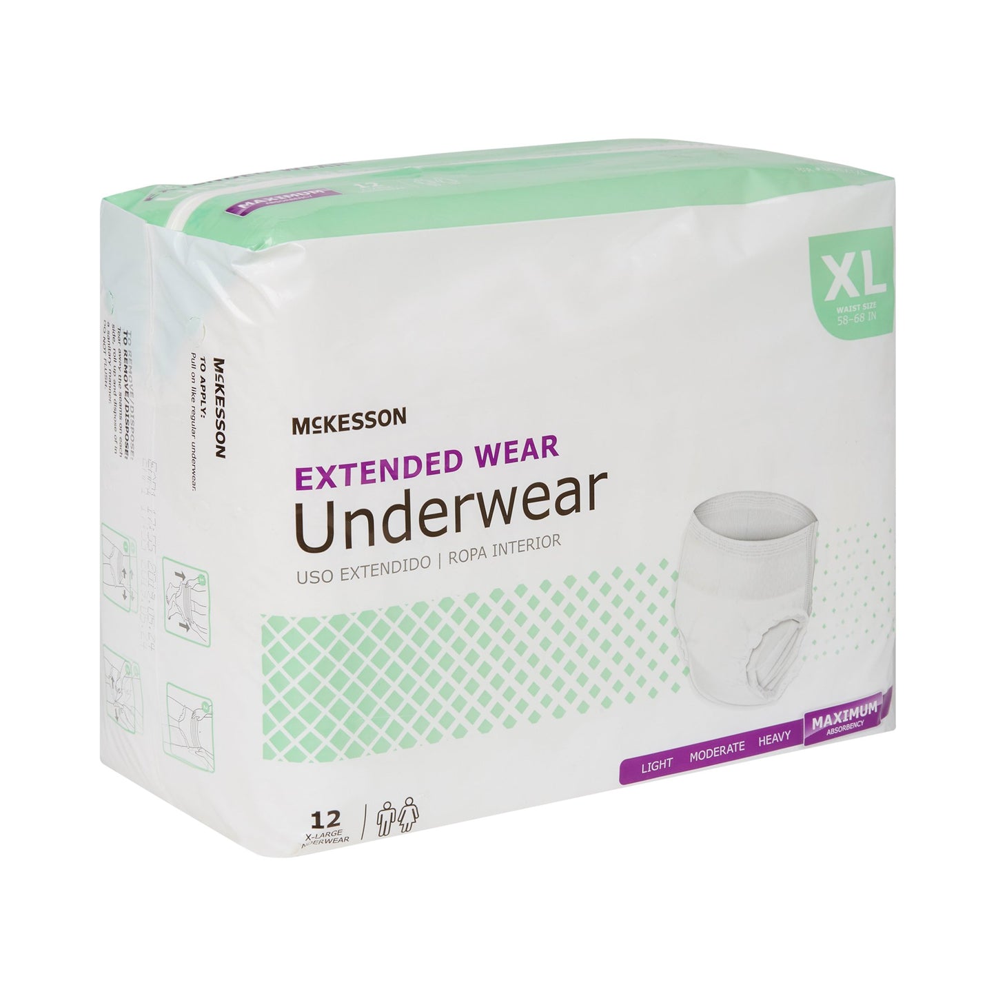 McKesson Unisex Adult Absorbent Underwear Pull On with Tear Away Seams X-Large Disposable Heavy Absorbency (1123840_BG)