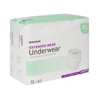 McKesson Unisex Adult Absorbent Underwear Pull On with Tear Away Seams X-Large Disposable Heavy Absorbency (1123840_BG)
