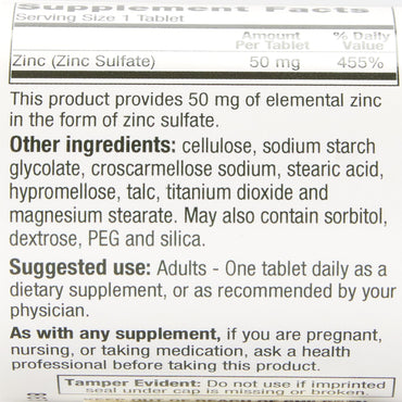 Geri-Care® Mineral Supplement Zinc Sulfate 50 mg Strength Tablet 60 per Bottle (852555_CS)