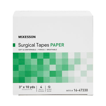 McKesson Medical Tape White 3 Inch X 10 Yard Paper NonSterile (466889_BX)