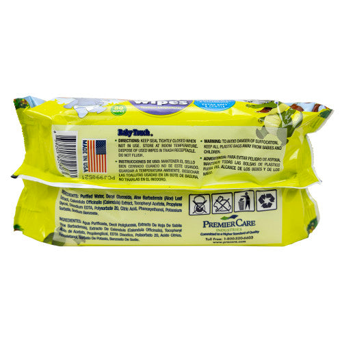 Baby Touch® Baby Wipes, Unscented, 80/Pack, 24 Packs/Case (HOS82-2803)