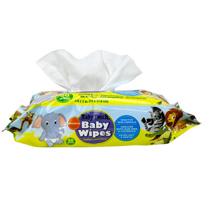 Baby Touch® Baby Wipes, Unscented, 80/Pack, 24 Packs/Case (HOS82-2803)