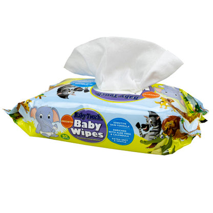 Baby Touch® Baby Wipes, Unscented, 80/Pack, 24 Packs/Case (HOS82-2803)