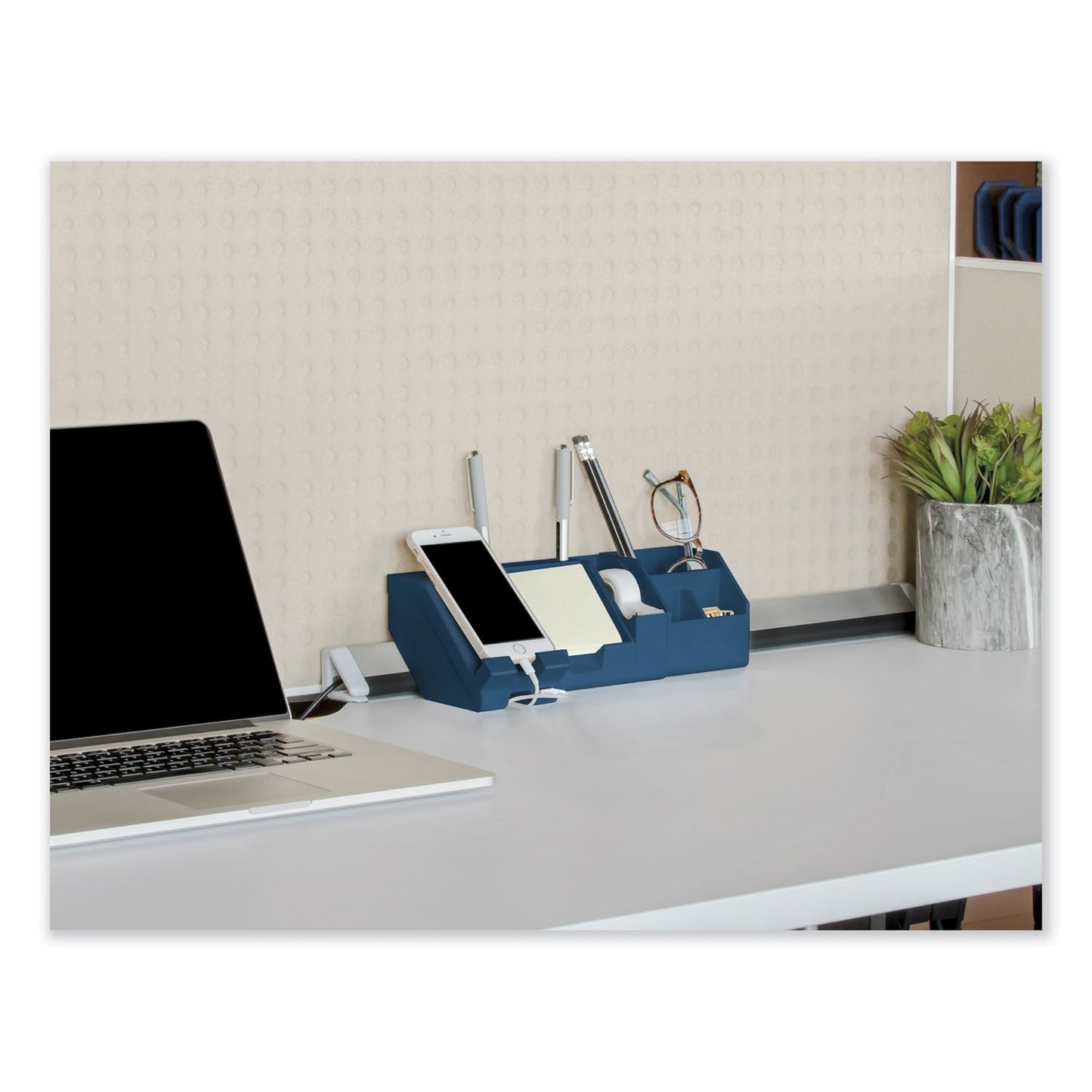 bostitch-r-konnect-desk-organizer-and-cable-management-five-piece-kit-plastic-blue-bosktckit1blue_5