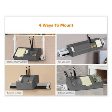 bostitch-r-konnect-desk-organizer-and-cable-management-five-piece-kit-plastic-gray-bosktckit1gray_2
