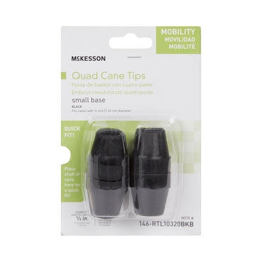McKesson Cane Tip For Small Base Quad Cane with 1/2 Inch Diameter (1095383_BX)