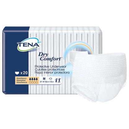 TENA® Dry Comfort™ Unisex Adult Absorbent Underwear Pull On with Tear Away Seams Medium Disposable Moderate Absorbency (959412_PK)