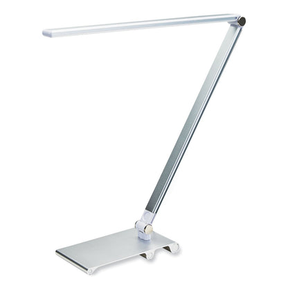 Victory Light LED Desk Lamp with Dimmer, 2-Point Adjustable Neck, 15" High, Silver (VLUVSL129S)