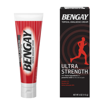Bengay® Ultra Strength Topical Pain Relief 30% - 10% - 4% Strength Camphor / Menthol / Methyl Salicylate Cream 4 oz. (861389_CS)