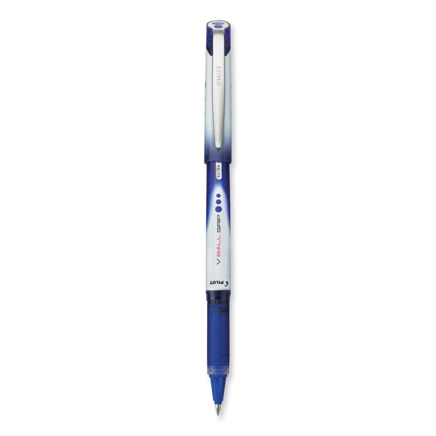 pilot-r-vball-grip-liquid-ink-roller-ball-pen-stick-extra-fine-0-5-mm-blue-ink-blue-white-barrel-dozen-pil35471_1