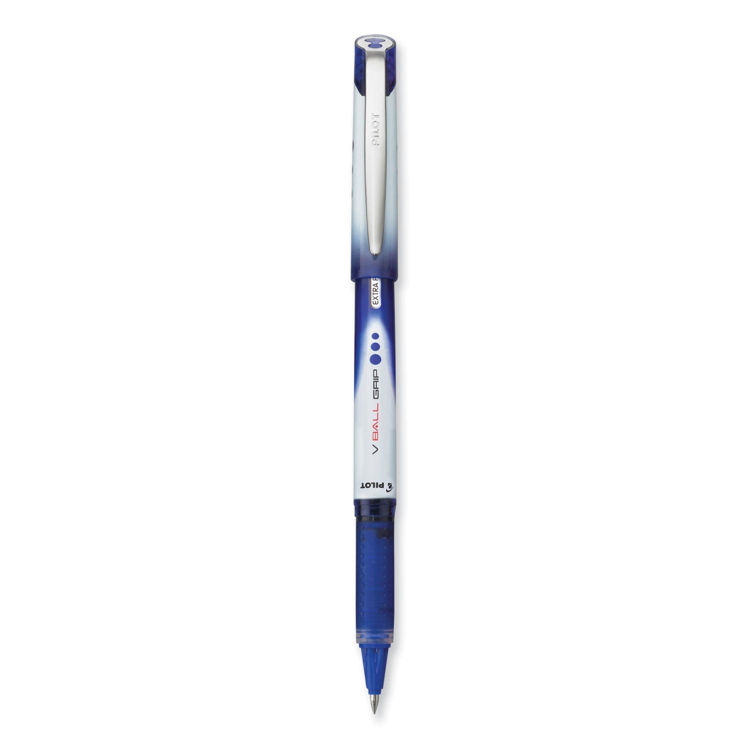 pilot-r-vball-grip-liquid-ink-roller-ball-pen-stick-extra-fine-0-5-mm-blue-ink-blue-white-barrel-dozen-pil35471_1