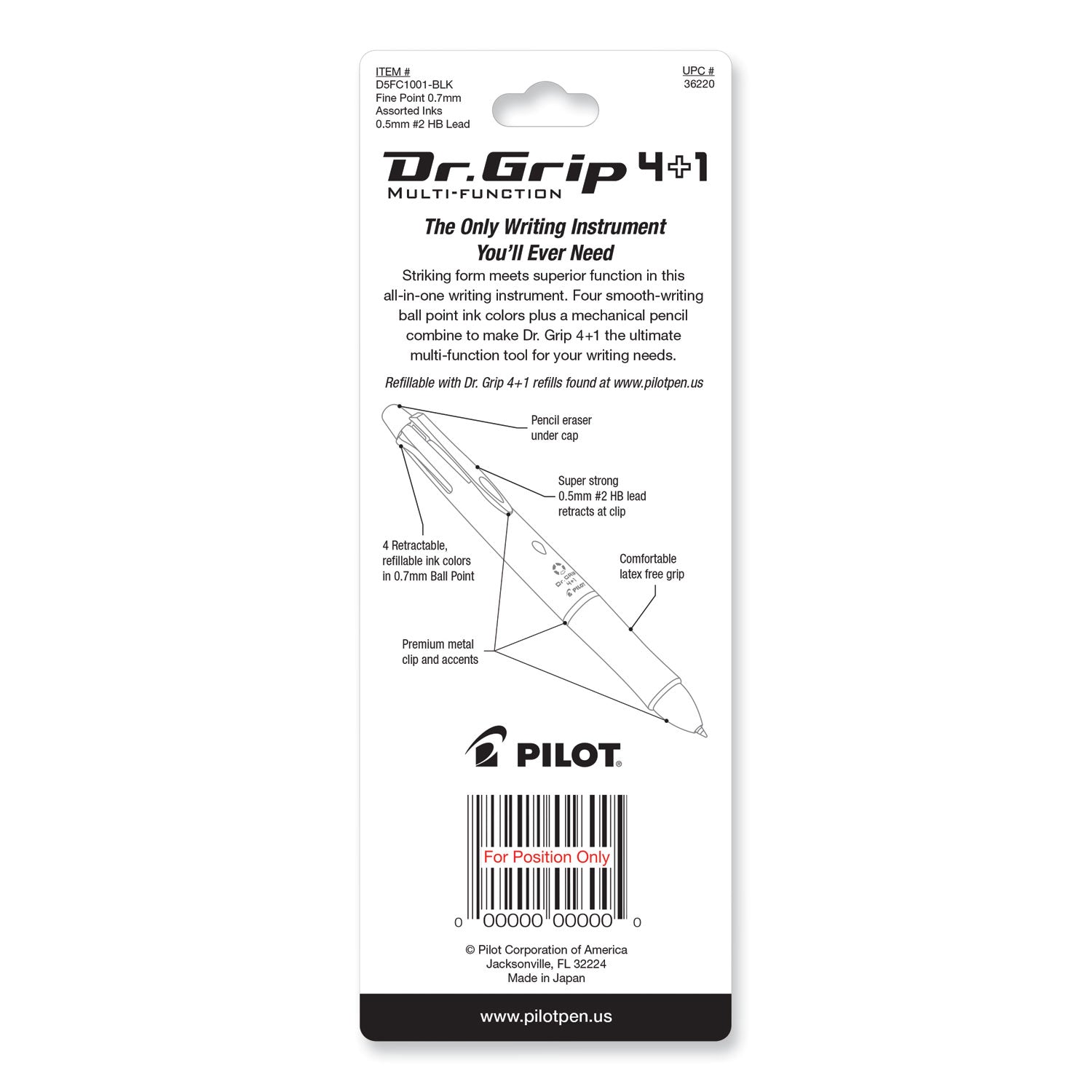 pilot-dr-grip-4-1-retractable-ballpoint-pen-pencil-num-pil36220_3
