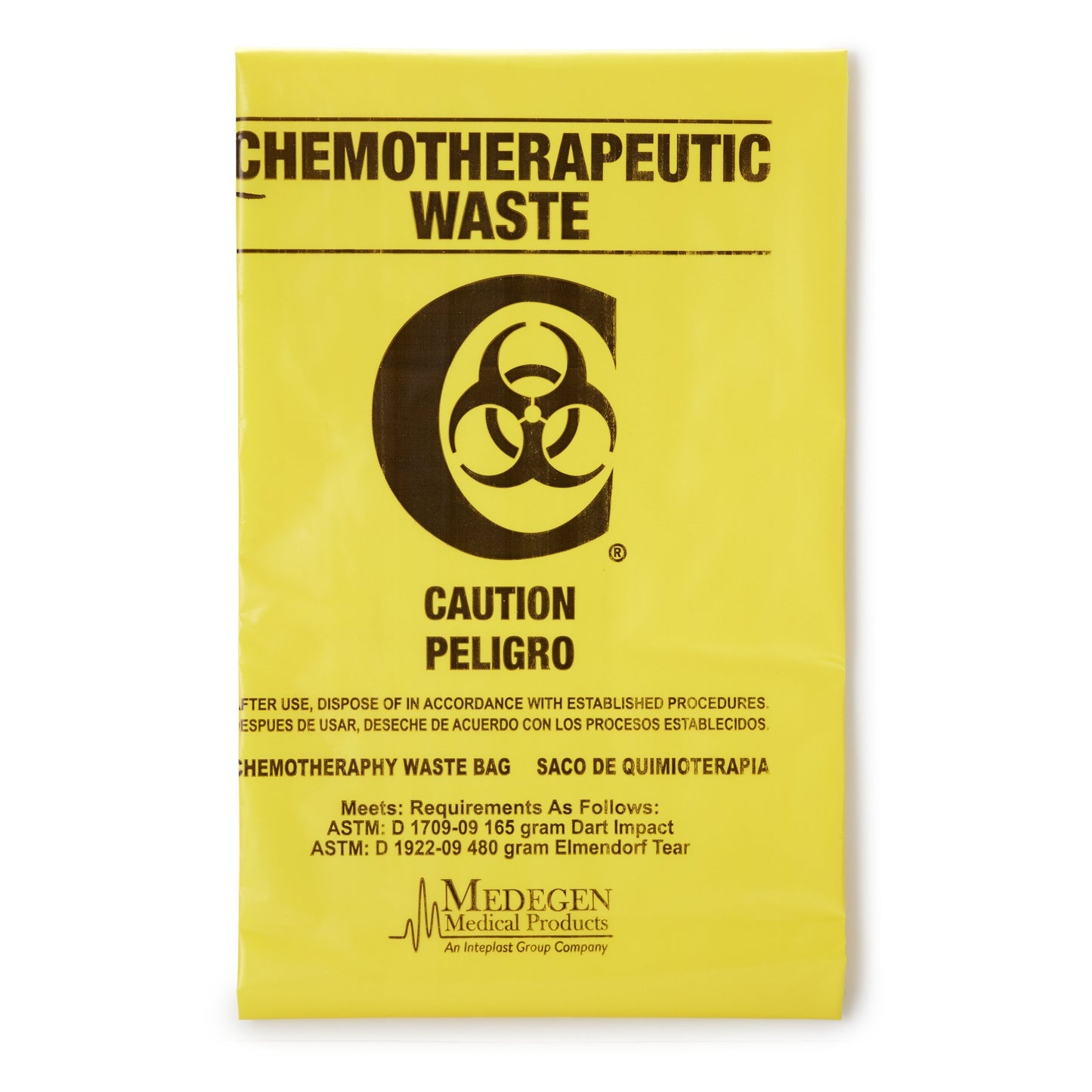 McKesson Chemotherapy Waste Bag Biohazard Symbol / Chemotherapeutic Waste / Caution 30 to 33 gal. Yellow 31 X 41 Inch (165605_CS)