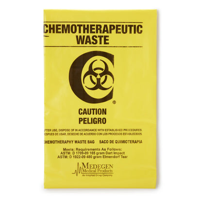 McKesson Chemotherapy Waste Bag Biohazard Symbol / Chemotherapeutic Waste / Caution 30 to 33 gal. Yellow 31 X 41 Inch (165605_CS)
