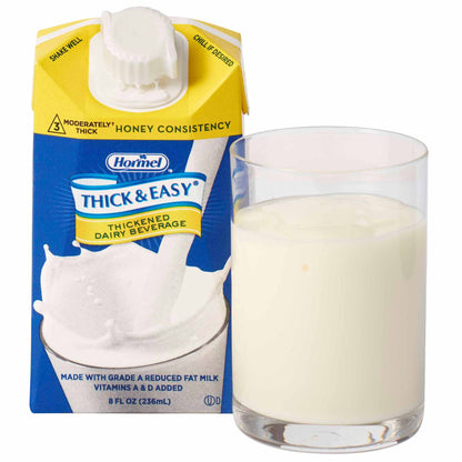 Thick & Easy® Dairy Thickened Beverage 8 oz. Carton Milk Flavor Liquid IDDSI Level 3 Moderately Thick/Liquidized (866366_EA)