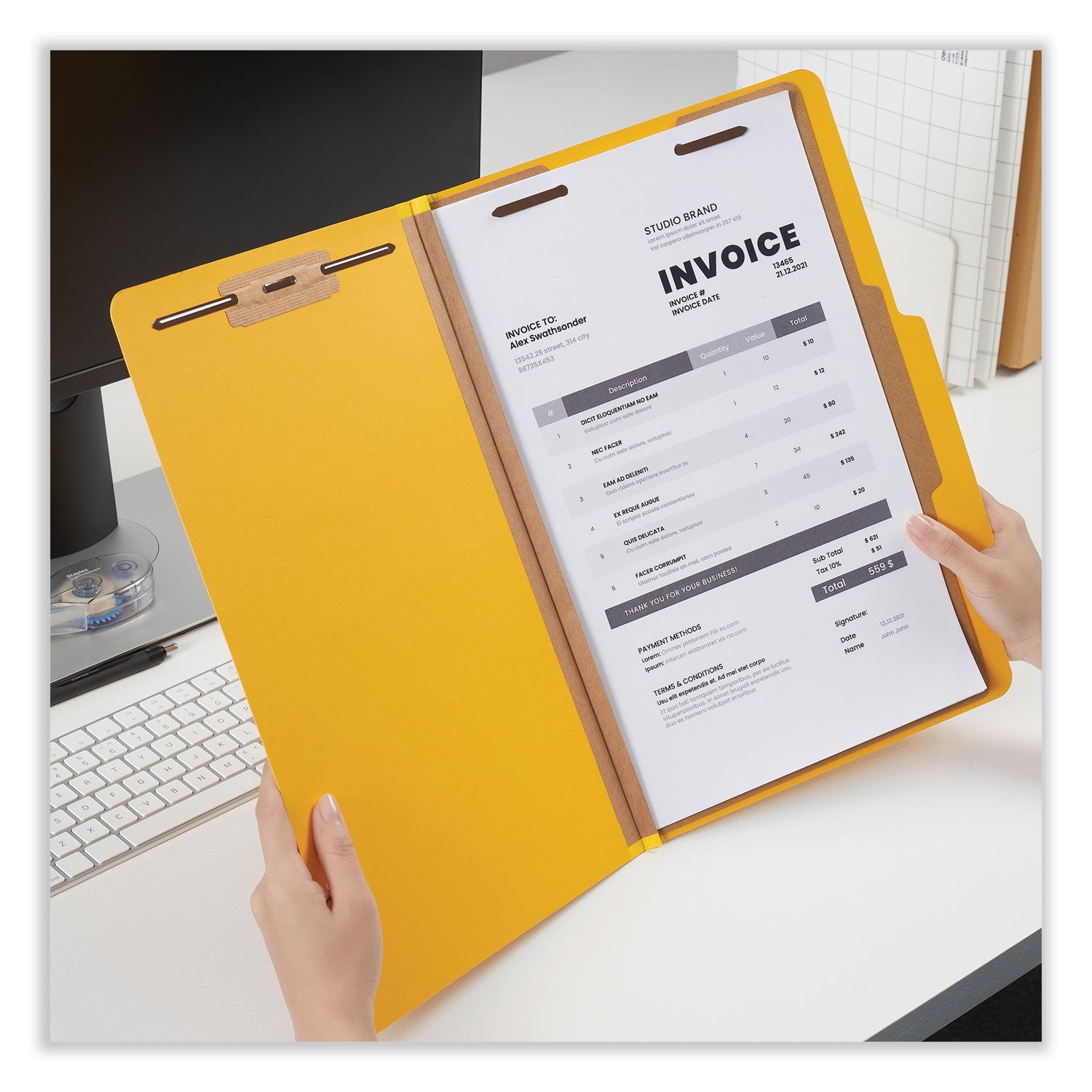 universal-bright-colored-pressboard-classification-folders-num-unv10214_3