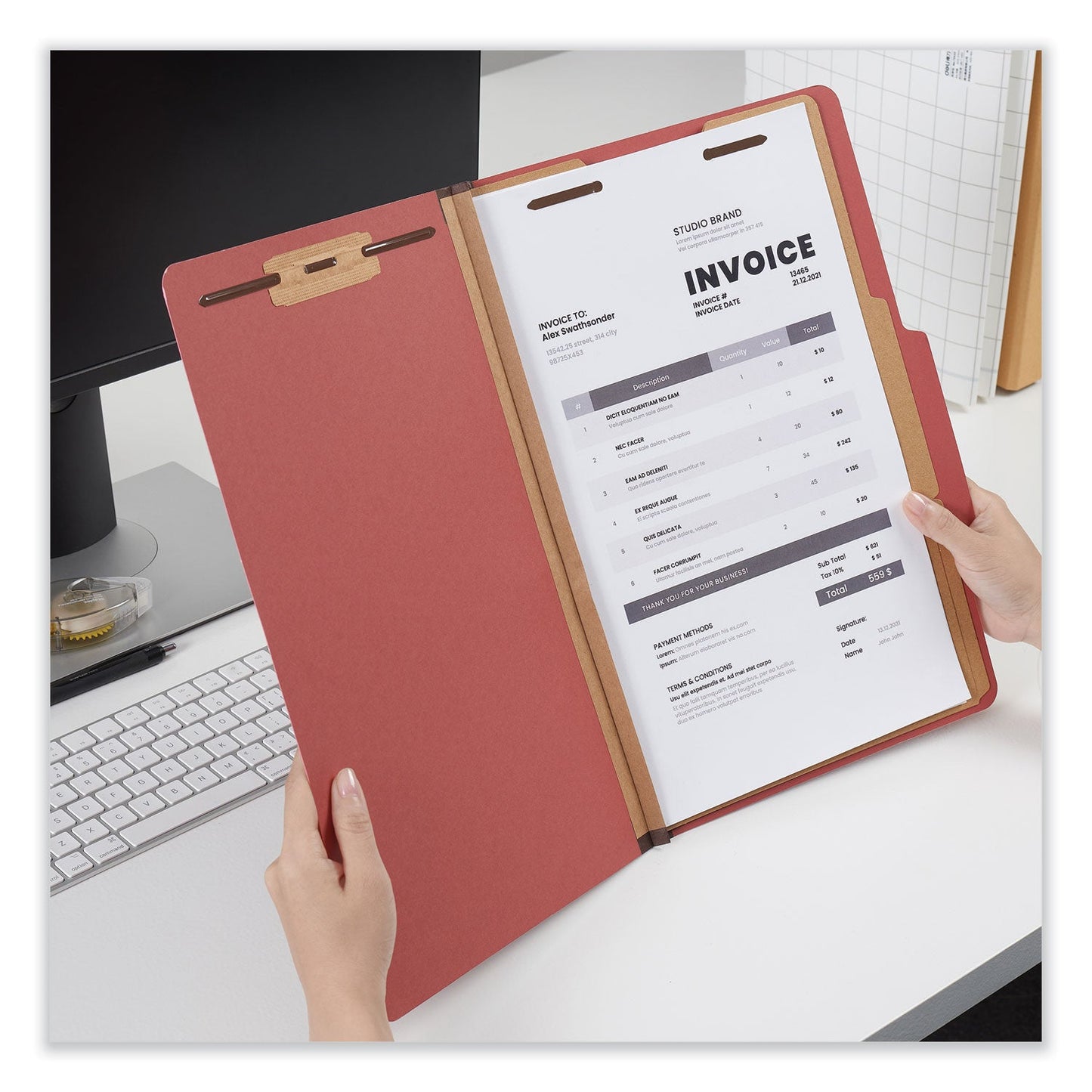 universal-r-six-section-pressboard-classification-folders-2-expansion-2-dividers-6-fasteners-legal-size-red-10-box-unv10280_3