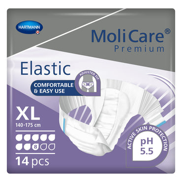 MoliCare® Premium Elastic 8D Unisex Adult Incontinence Brief X-Large Disposable Heavy Absorbency (1174293_BG)
