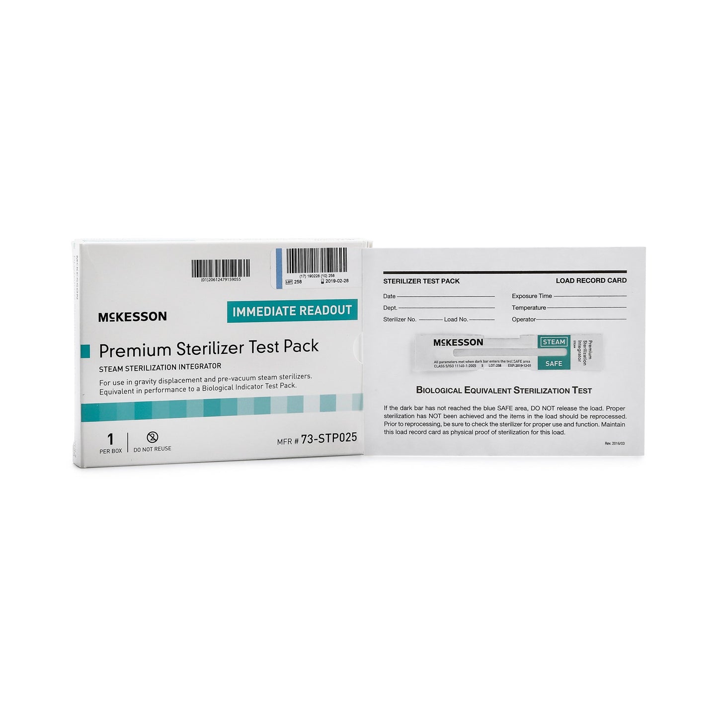 McKesson Sterilization Chemical Integrator Pack Steam (524538_EA)