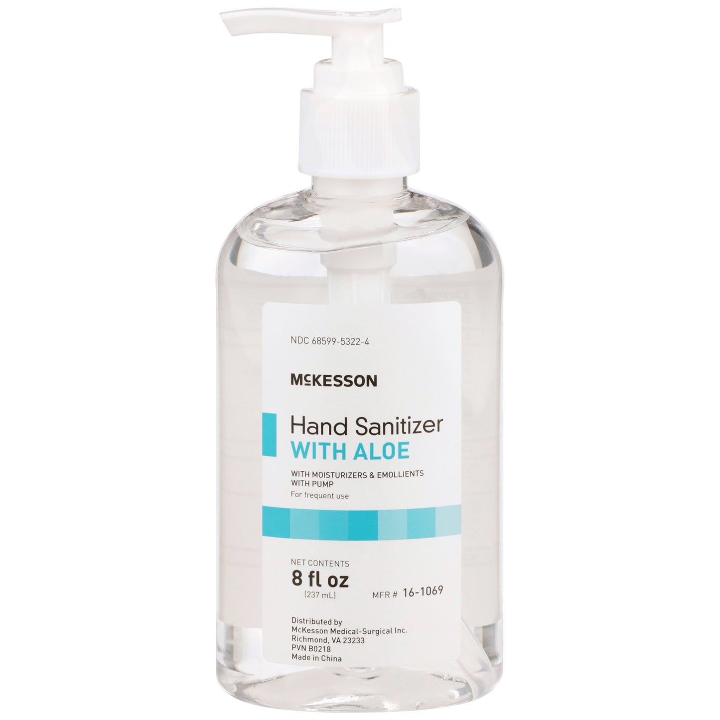 McKesson Hand Sanitizer with Aloe 8 oz. Ethyl Alcohol Gel Pump Bottle (953791_EA)