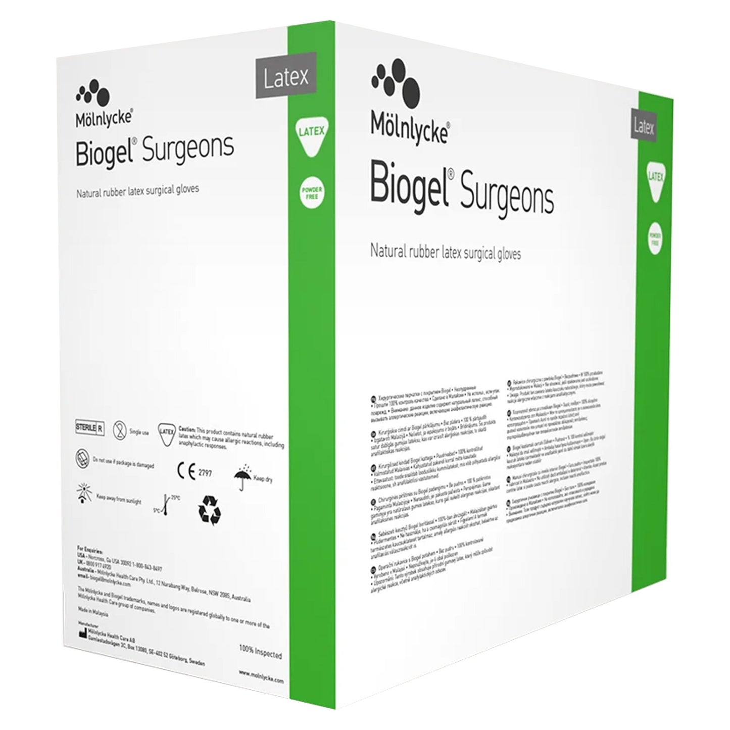 Biogel® Surgeons Surgical Glove Size 8 Sterile Latex Standard Cuff Length Micro-Textured Straw Not Chemo Approved (184863_CS)