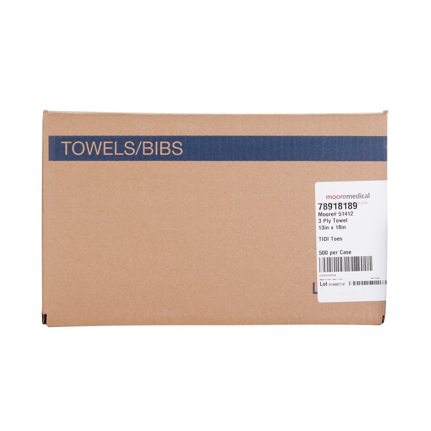 McKesson Procedure Towel 13 W X 18 L Inch White / Blue Cartoon Toes NonSterile (1069101_CS)