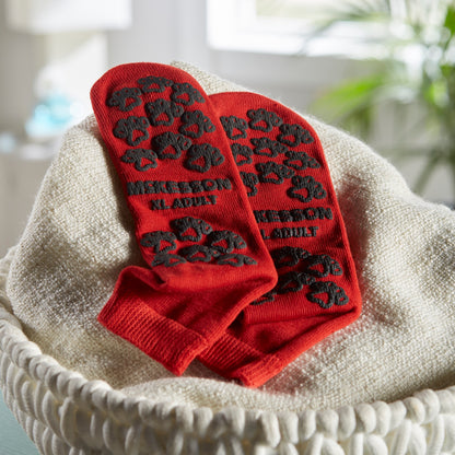 McKesson Terries™ Slipper Socks Unisex Adult X-Large Single Tread Single Patient Use Red (553041_PR)