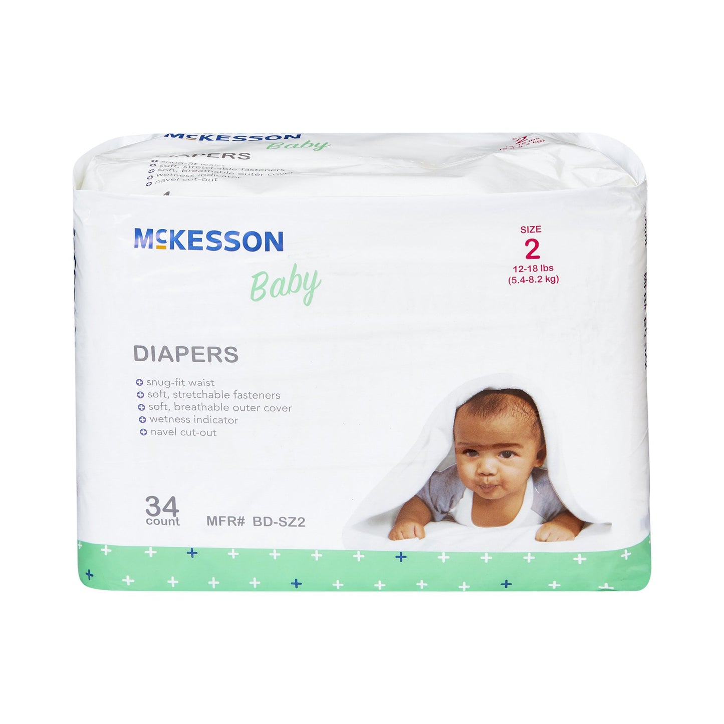 McKesson Unisex Baby Diaper Size 2 Disposable Heavy Absorbency (1144475_BG)