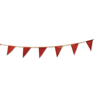 Cortina Pennant, 9 in x 12 in, 100 ft String, Vinyl, Red (831-03-400)