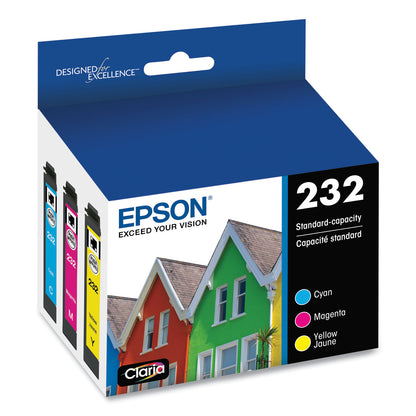 Epson® T232520S (T232) Claria Ink, 165 Page-Yield, Cyan/Magenta/Yellow (EPST232520S)