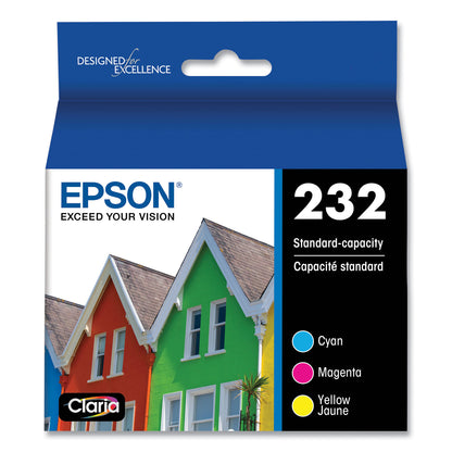 Epson® T232520S (T232) Claria Ink, 165 Page-Yield, Cyan/Magenta/Yellow (EPST232520S)