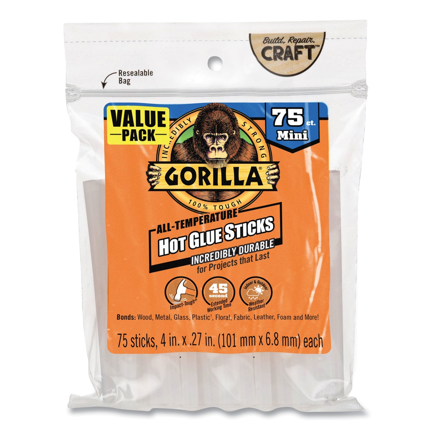 gorilla-glue-mini-hot-glue-sticks-75-pack-clear-num-gor3027502_1