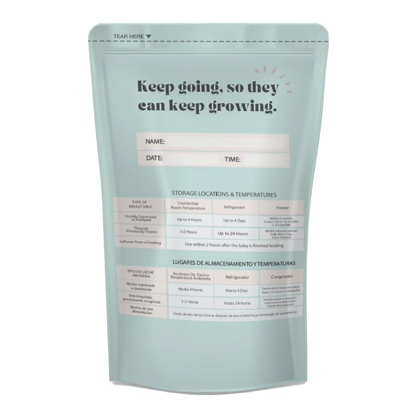 Zomee Breast Milk Storage Bag 8 oz. Food Grade Plastic (1233074_CS)