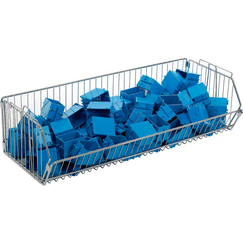 Global Industrial Stackable Wire Storage Bin, 36"W x 14"D x 9"H (WB832102)