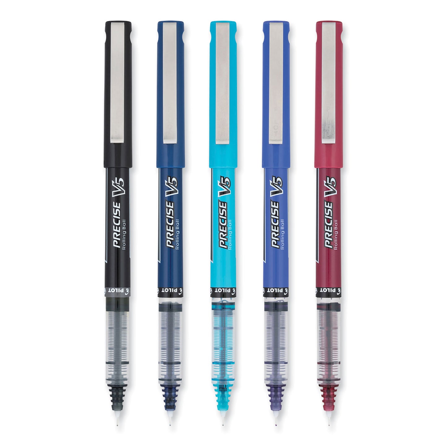 Pilot® Precise V5 Rollerball Pen, Stick, Extra-Fine 0.5 mm, Assorted Ink and Barrel Colors, 5/Pack (PIL15157)
