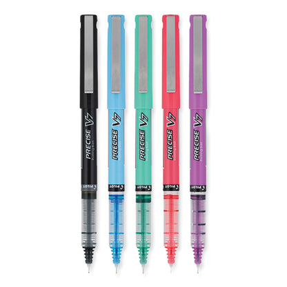 Pilot® Precise V7 Rollerball Pen, Stick, Fine 0.7 mm, Assorted Ink and Barrel Colors, 5/Pack (PIL16991)