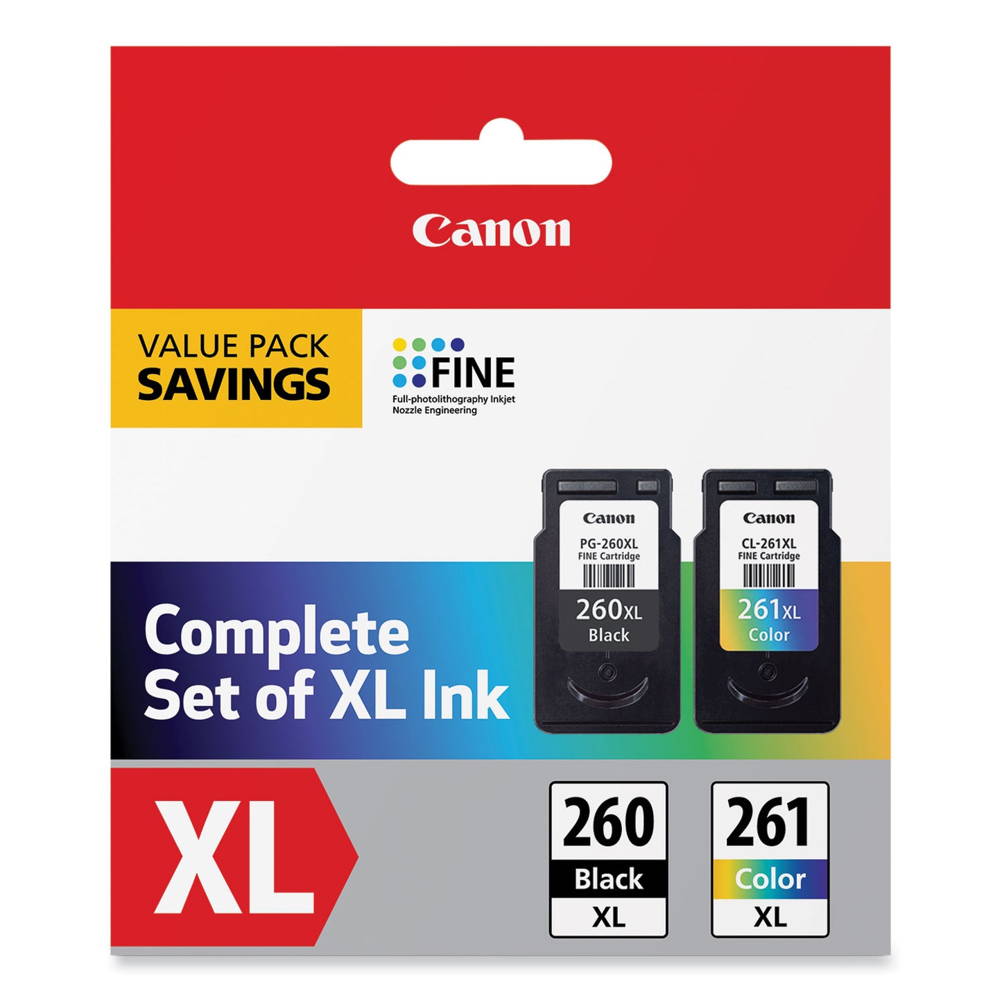 Canon® 3706C005 (CL-261XL/PG-260XL) High-Yield Ink, Black/Color (CNM3706C005)