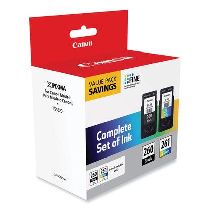 Canon® 3725C006 (CL-261/PG-260) Ink, Black/Color (CNM3725C006)