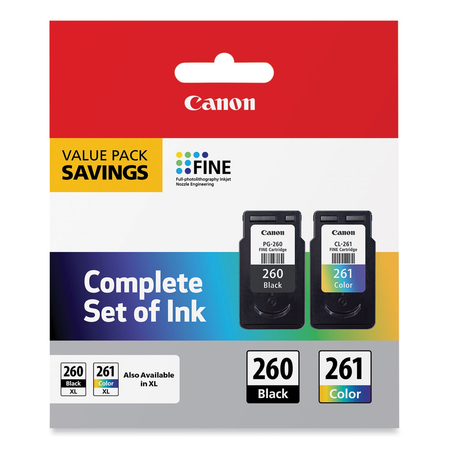 Canon® 3725C006 (CL-261/PG-260) Ink, Black/Color (CNM3725C006)