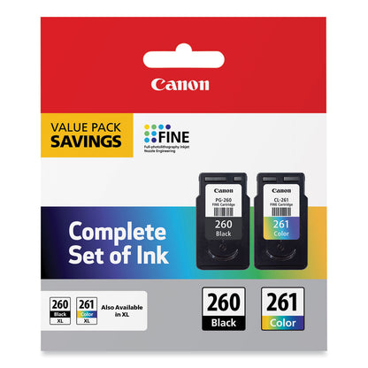 Canon® 3725C006 (CL-261/PG-260) Ink, Black/Color (CNM3725C006)